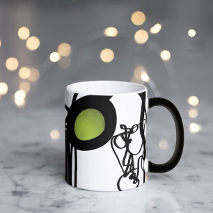 Mug Magic Salutations de Philydion : Abstrait noir et blanc