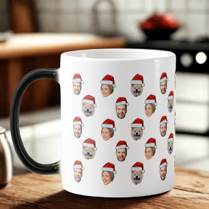 Mug Magic Santa Hat Personnalisé Visage 3 Photo Cadeau de No