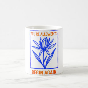 Mug Magic Santé mentale florale bleue 