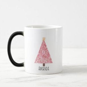 Mug Magic Sapin de Noël rose moderne