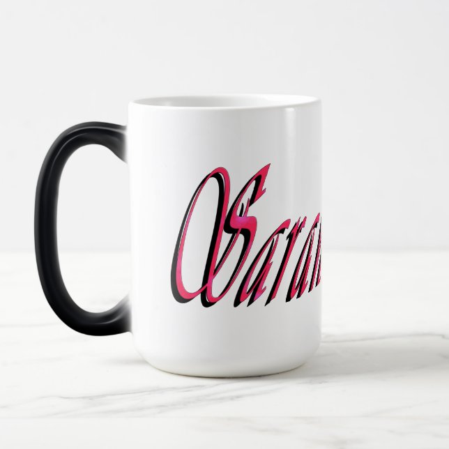 Mug Magic Sarah, Nom, Logo, (Gauche)