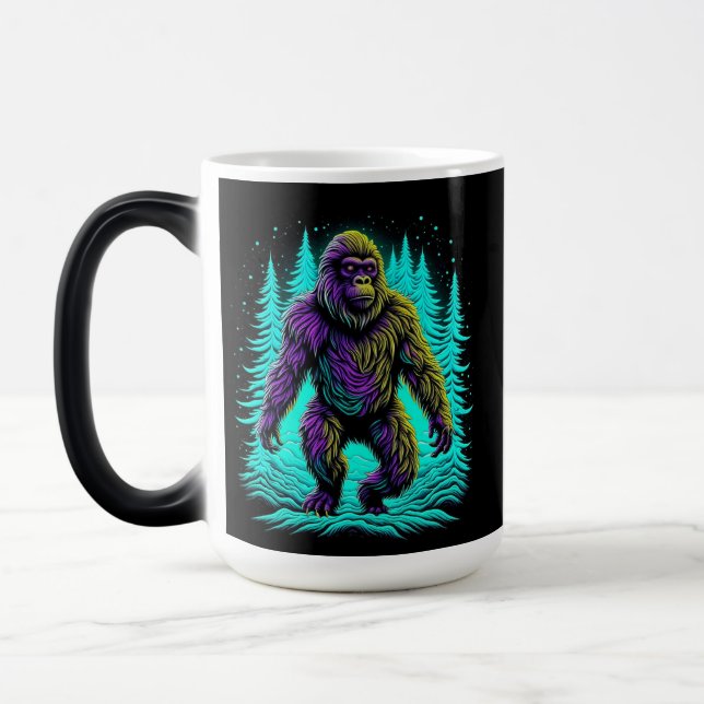 Mug Magic Sasquatch Bigfoot en Turquoise et noir (Gauche)