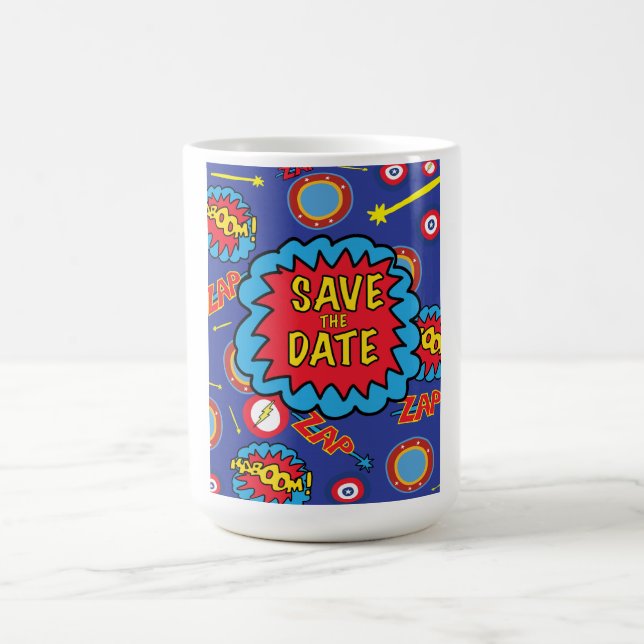 Mug Magic Sauver la Date Héros de Bande Dessinée (Centre)