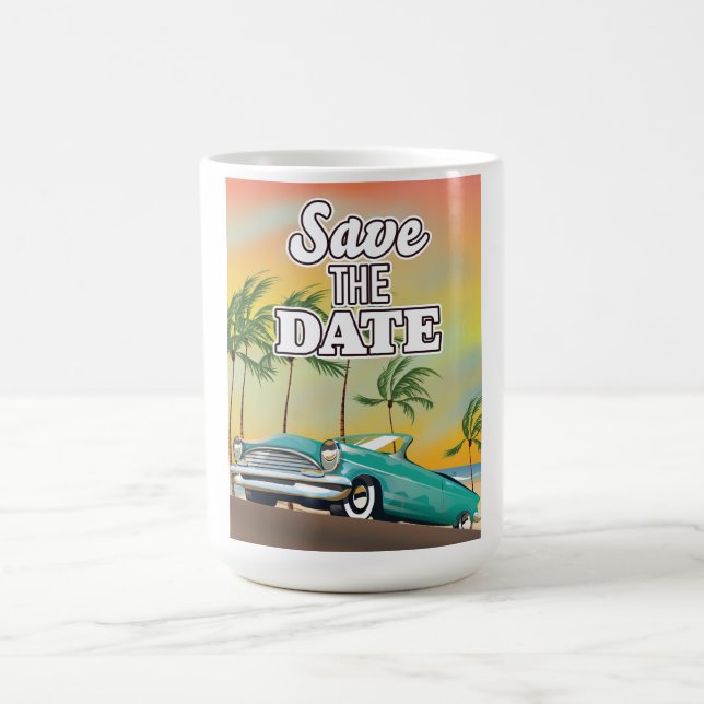 Mug Magic Sauver la date voiture classique (Centre)