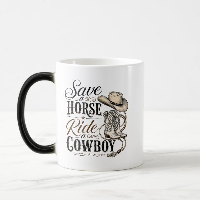 Mug Magic sauver un cheval monter un cowboy (Gauche)