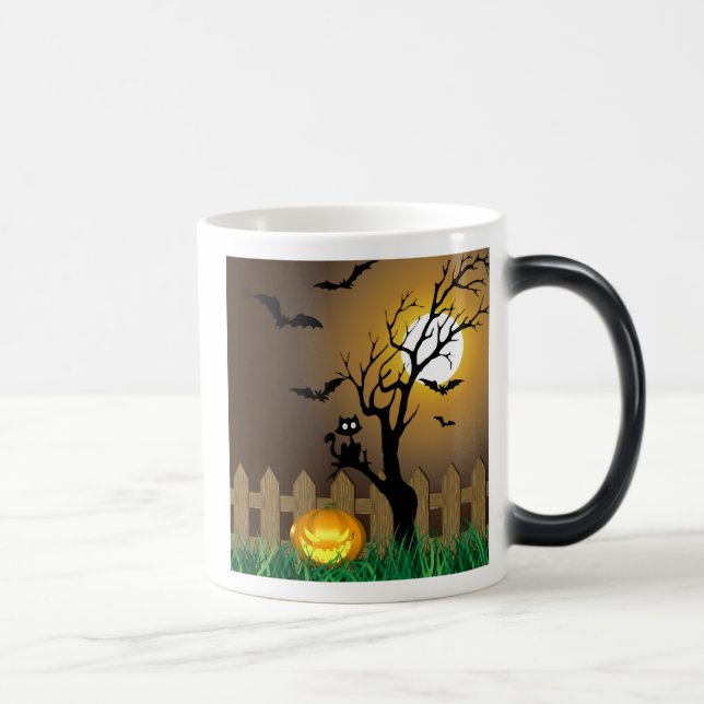 Mug Magic Scène de jardin d'Halloween effrayant (Droite)