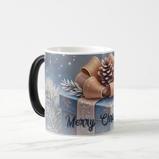 Mug Magic Scène de Noël magique de cadeau d'hiver (Devant gauche)