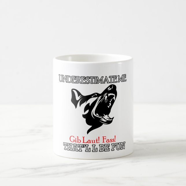 MUG MAGIC SCHUTZHUND ALLEMAND SHEPHERERMAN GSD BARK BITE (Centre)