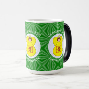Mug Magic Scot Lion Rampant Angel Noël Drapeau Personnaliser