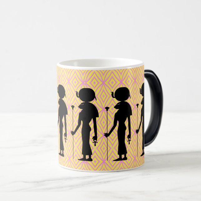 Mug Magic Sekhmet : La déesse égyptienne Silhouette & Symbol (Devant droit)