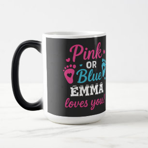 Mug Magic Sexe personnalisé Révéler rose ou bleu bébé Showe