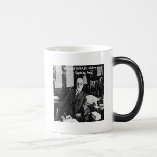 Mug Magic Sigmund Freud Dans Son Bureau & Citation de Chat D