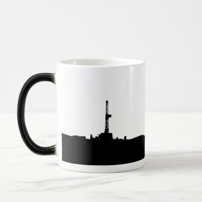 Mug Magic Silhouette de plate-forme de forage (Gauche)