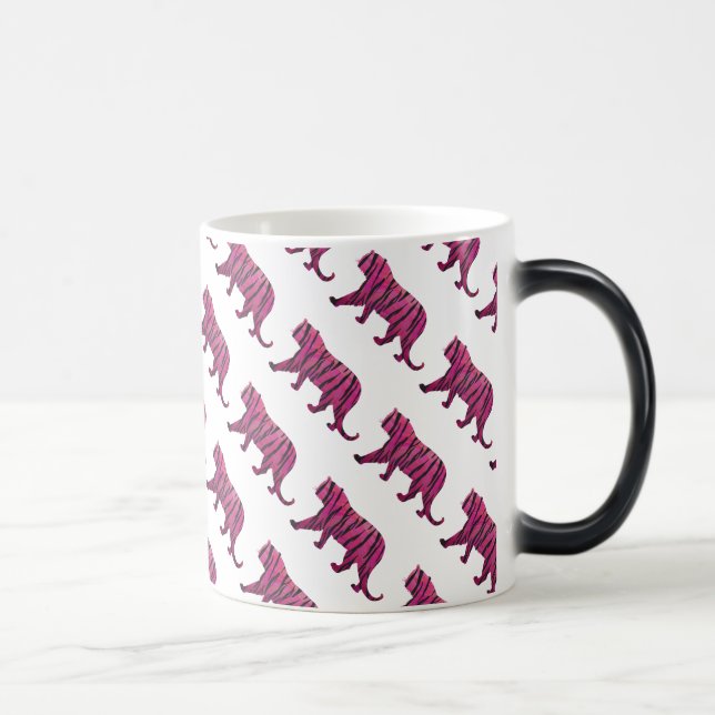 Mug Magic Silhouette rose chaud et tigre noir (Droite)