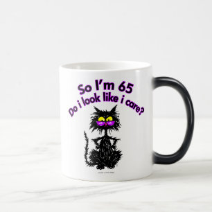 Mug Magic soixante-cinquième Cadeaux de chat d'anniversaire