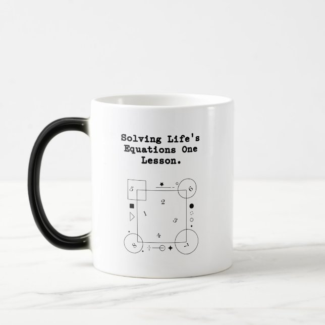 Mug Magic Solveur d'équations de la vie | Sagesse de leçon q (Gauche)