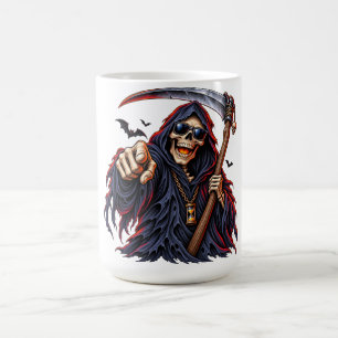Mug Magic Sombre Halloween de la Faucheuse – Crâne avec Faux