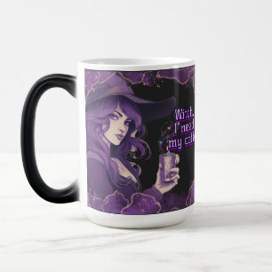 Mug Magic Sorcière de café sur noir