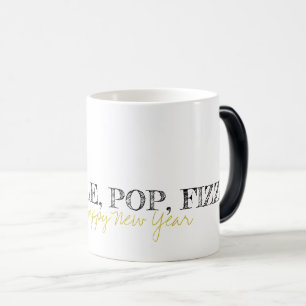 Mug Magic Sparkle Pop Fizz Joyeux Nouvel An Black Gold Fun