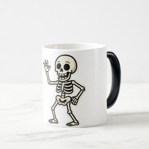 Mug Magic Sticker en squelette Dansant amusant - Jolie Hallo