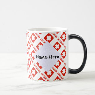 Mug Magic Suisse et drapeau suisse personnalisé en mosaïque