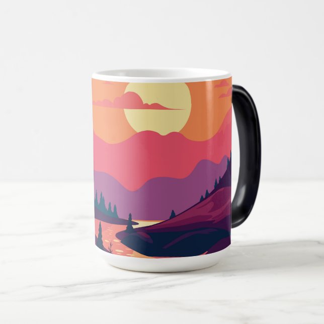 Mug Magic Sunset in the mountains (Devant droit)