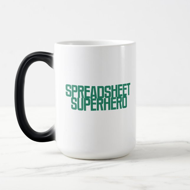 Mug Magic Super-héros de feuille de calcul Conception de ges (Gauche)