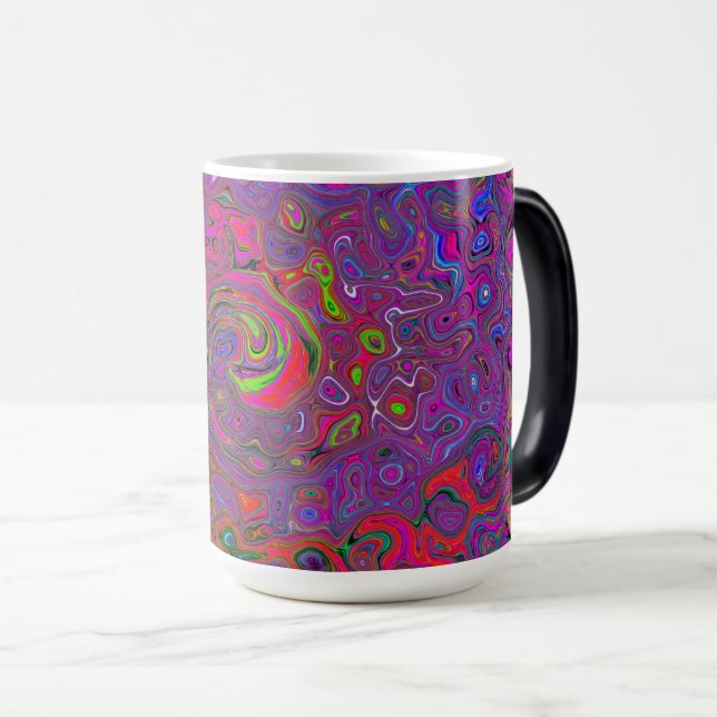 Mug Magic Super psychédélique Magenta Retro Liquide Swirl (Devant droit)