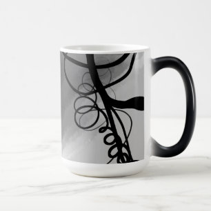 Mug Magic Sur la grille : gris Abstrait, noir et blanc