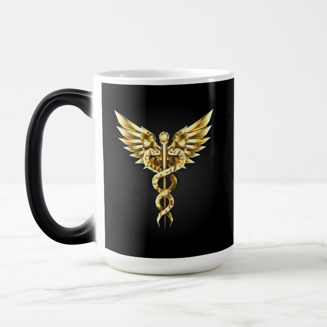 Mug Magic Symbole caducée polygonal or (Gauche)