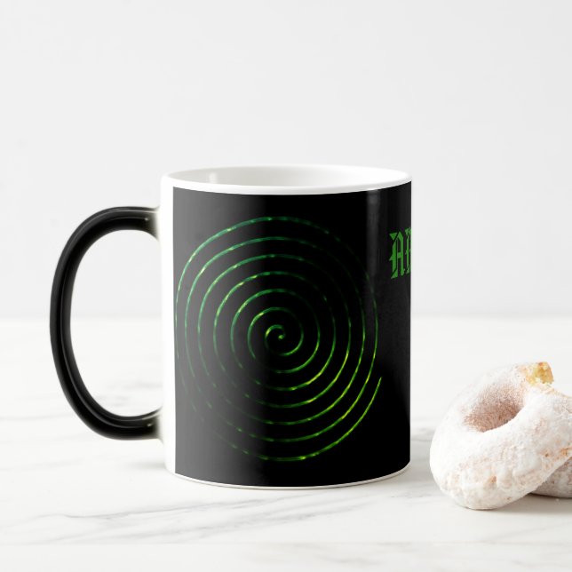 Mug Magic Symbole celtique de la spirale, Personnaliser la M (Avec donut)