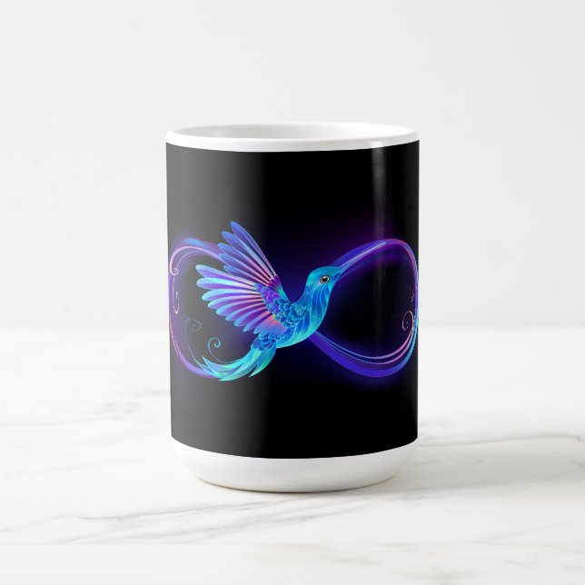 Mug Magic Symbole de Neon Infinity par Glowing Hummingbird (Centre)