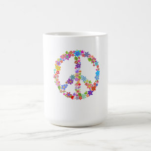 Mug Magic Symbole de paix Fleur puissance colorée Design