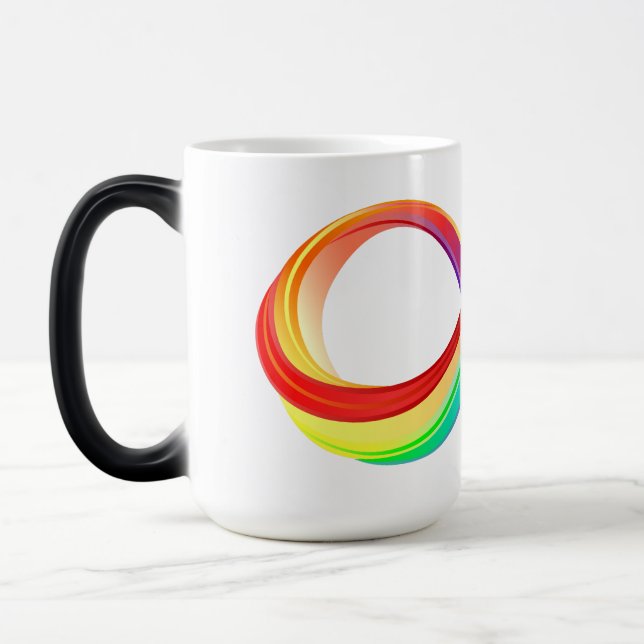 Mug Magic Symbole d'infinité arc-en-ciel stratifié (Gauche)