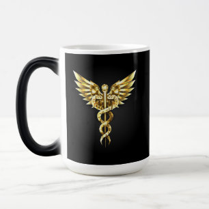 Mug Magic Symbole Polygonal Or Caduceus