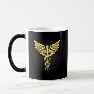 Mug Magic Symbole Polygonal Or Caduceus