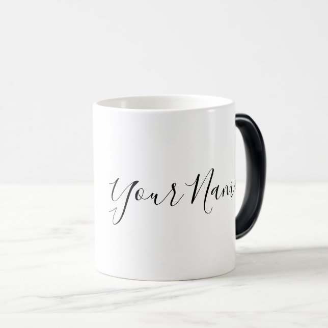 Mug Magic "Symbole zodiaque Taurus personnalisé Nom et trait (Devant droit)
