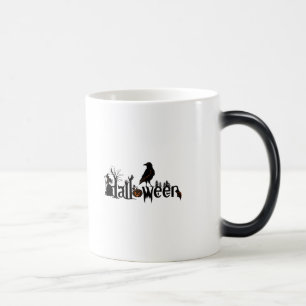 Mug Magic Symboles Éffrayants d'Halloween et corbeau d'Hallo