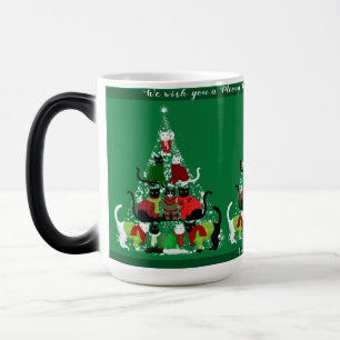Mug Magic Sympa chat sapin de Noël personnalisé
