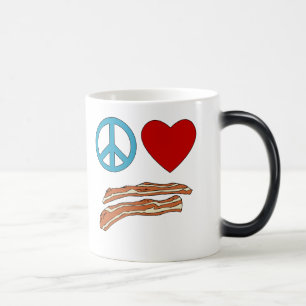 Mug Magic T-shirt de symbologie de lard d'amour de paix,