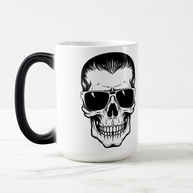 Mug Magic Tattoo Flash Art Crâne avec Lunettes de Soleil (Gauche)