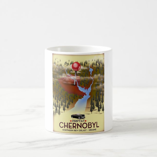 Mug Magic Tchernobyl, Pripyat, Ukraine Affiche de voyage (Centre)