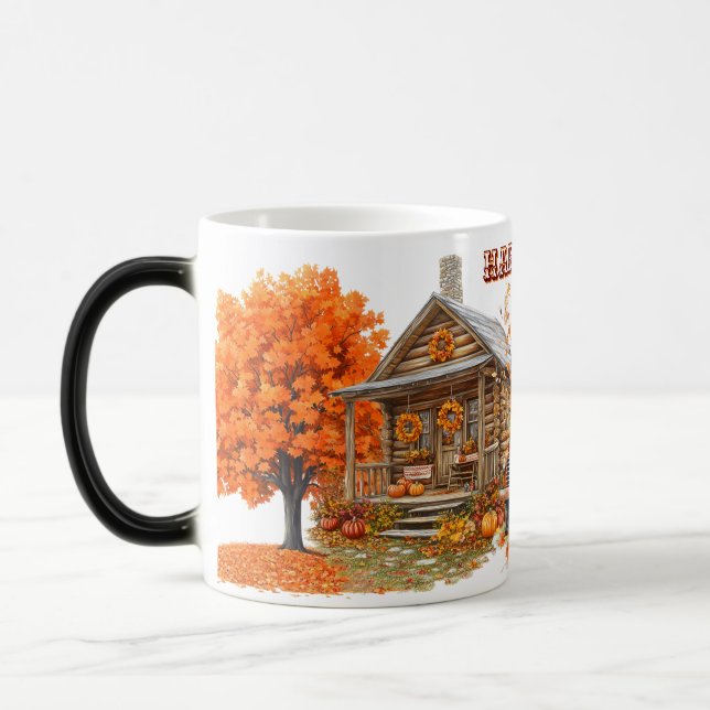 Mug Magic Temps de récolte : un voyage d'automne confortable (Gauche)