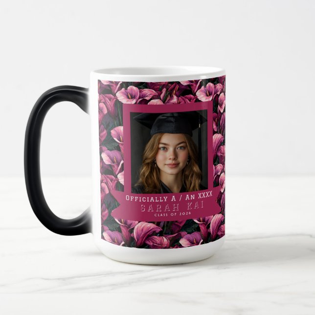 Mug Magic Tendances de lys calla Fleur Promotion de diplômés (Gauche)