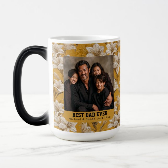 Mug Magic Texture Papa Pop Famille Amaryllis Dorée (Gauche)