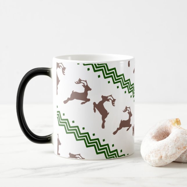 MUG MAGIC THE BROWN REINDEER PATTERN (Avec donut)