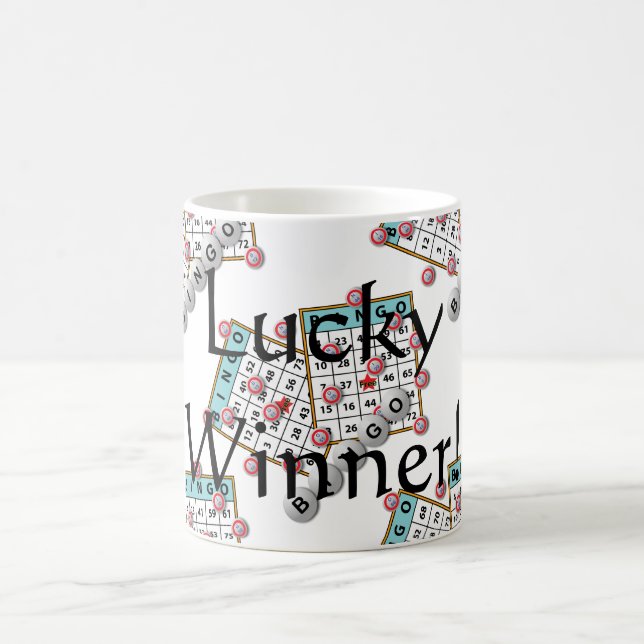 Mug Magic Thème chanceux de bingo-test de gagnant (Centre)