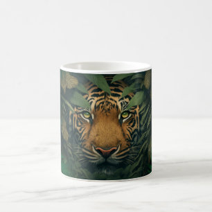 Mug Magic Tigre se cachant dans le feuillage
