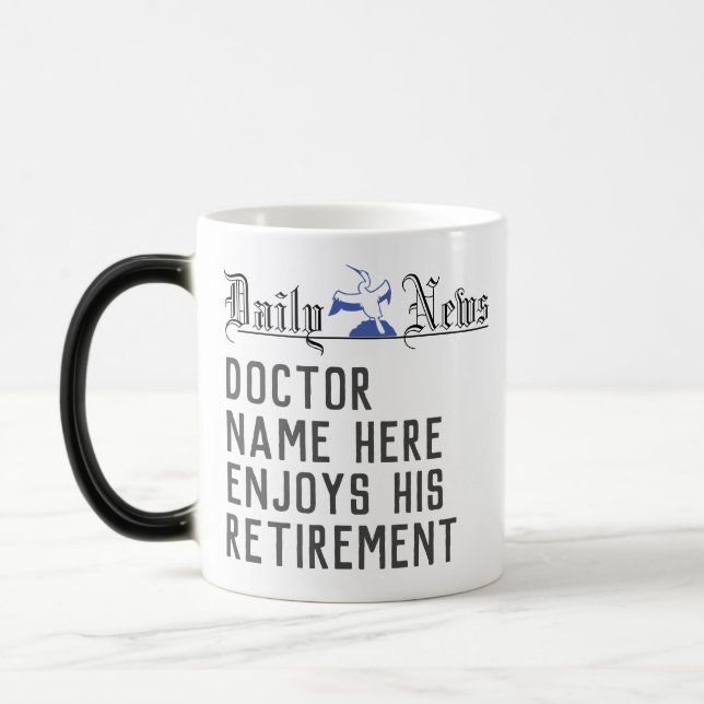Mug Magic Titre de l'actualité : Cadeau de retraite d'un méd (Gauche)