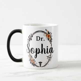 Mug Magic Titre personnalisé & Nom Cadeau Floral pour amis